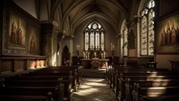 interior of medieval church