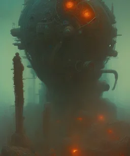 Camera., concept art, hyper detailed, beksinski, dan mumford, post-apocalyptic, oil on canvas