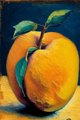 Juicy peach by Van Gogh