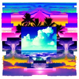 Vaporwave art Collage