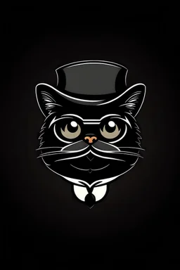 Create a logo, not minimalist style, that shows a cat's mustache