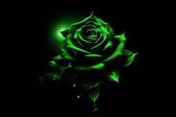 create green rose and black backround