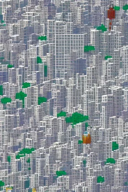 pixel art tokyo skyline