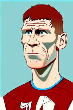 James Milner English football player cartoon 2d