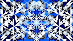 digital glitch pattern snowflake geometric abstraction by per kirkeby