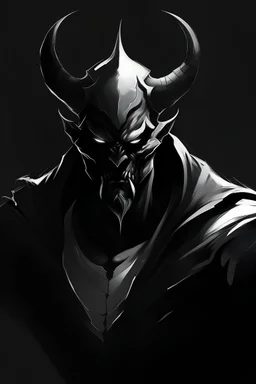 demon in black and white