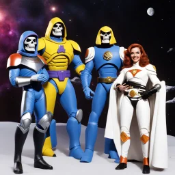 Skeletor and captain Scarlett join space 1999 for luch