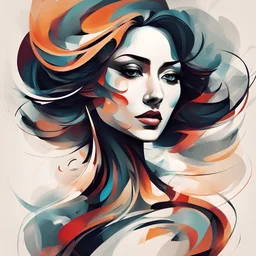 abstract style lady