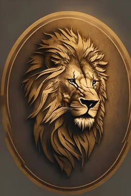 Lion logo in a small circle