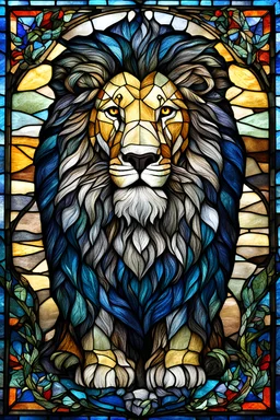 stained glass lion