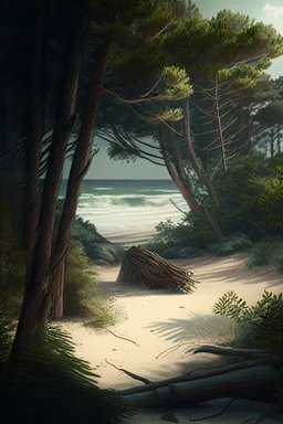 forest by the beach