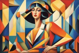 Beautiful woman, baroque party, luxury Weight:1 abstract cubism Euclidean Georgy Kurasov Albert Gleizes Weight:0.9 in sunshine