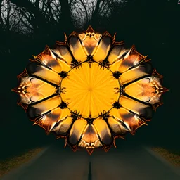 yellow and orange kaleidoscope