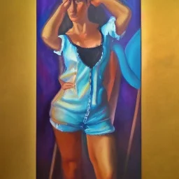 Full body portrait, painting, medium shot lady SpaghettiWestern