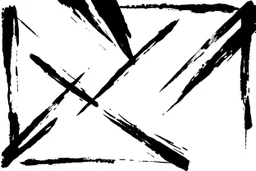 3 diagonal ragged slash marks in black on white, vector