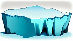 cartoon illustration: flat iceberg