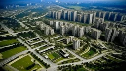 half-collapsed corporate suburbia