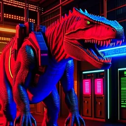 T-Rex cyberpunk 3D