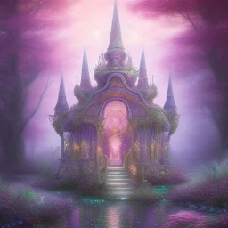 Temple of fairies like a dream within a dream within a dream pastel colors