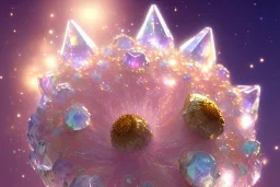 one big crystal subtle flower in a galactic ambiance with a very little beautiful dragon, transparent petals, delicate colors, in the foreground, full of details, smooth, bright sunshine，soft light atmosphere, light effect，vaporwave colorful, concept art, smooth, extremely sharp detail, finely tuned detail, ultra high definition, 8 k, unreal engine 5, ultra sharp focus, fibonacci, golden ratio, golden mean