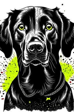Birthday black dog graphic