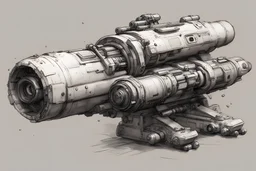 sketch, scifi torpedo artillery cellphone gadget hawken detailed,