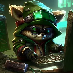Teemo from League of Legends, as a super hacker