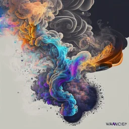 Create a composite depicting the allure of drugs through visually captivating elements like swirling smoke, vibrant colors, and intriguing patterns, pattern