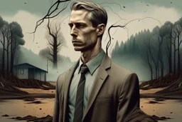 imagen surrealista al estilo de la serie True Detective