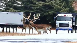 the deceased deer's family stalks moving truck company