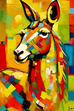 portrait of a llama by kandinsky