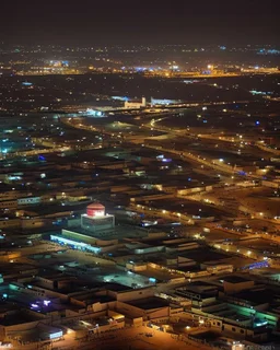 The city of Karbala and between the two holy shrine in night