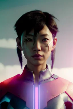 portrait, Asian cyborg woman, samurai warrior :: symmetry photography, cyberpunk style, cyborg eyes, pink hair :: wires connect, perfect eyes, samurai helmet, tiger mask, black samurai army, katana, ghost in the shell, pink, white, black, glow eyes, cinematic, Ultra realistic, dark scene, soft color, highly detailed, unreal engine 5, RTX, ultra detail, 3d, finely drawn, high definition.