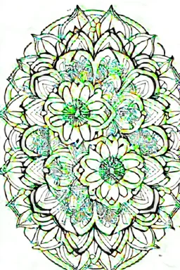 kids coloring page, mandala fully on page symmetrical, cartoon style, thick lines, low detail, no shading