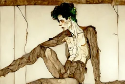 painting of a figure with the life-filled void of an empty existence, egon schiele masterpiece