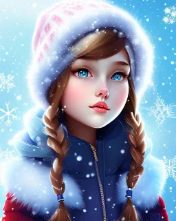 Young Winter girl, cute