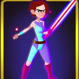 Elora Danan, Jedi, laser blaster