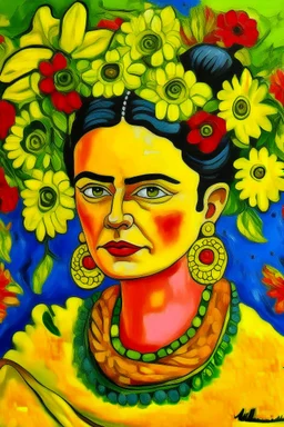 mexican cote d'azur woman yellow mexican frida kalho