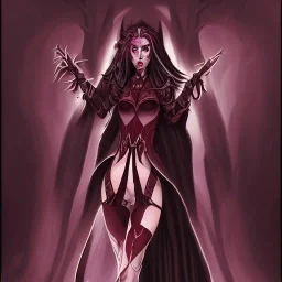 Dark Elf half-vampire lady named "Illsharess Aranae, Matron of Lloth" and a Cleric of Death