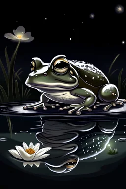 a frog in night sweet