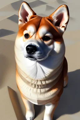 pioneer shiba inu close face matrix isometric hills with x on forehead