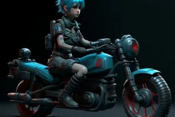 flying motocycle bulma cyberpunk realistic star wars