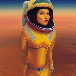 space girl on Mars