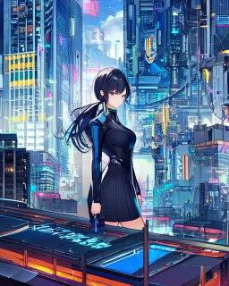 Cyberpunk cityscape