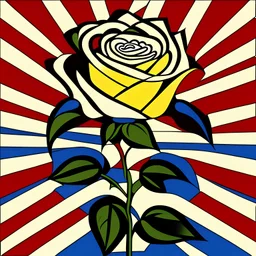 A rose in the style of roy lLiechtenstein