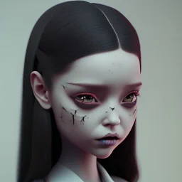 jenna ortega, wednesday addams hair style, wednesday make up, wednesday addams black dress, cinematic, addams family wednesday style, hyper detail, octane render, unreal engine 5, 8k resolation