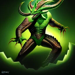 ultra detailed fullbody portrait of Fin Fang Foom ,wearing Armor, extremely detailed digital painting, extremely detailed face,crystal clear eyes, in the style of Ken Kelley robert e howard and pablo oliveira and Keith Parkinson , mystical colors, perfectly centered image, perfect composition, rim light, beautiful lighting,8k, stunning scene, raytracing