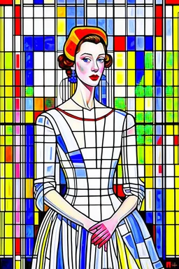 rtrait of a beautiful bride by James Gurney and Mondrian