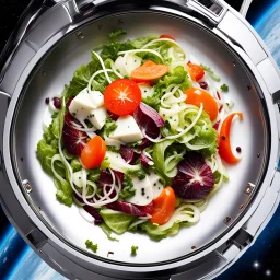 A salad in the vacuum of space.