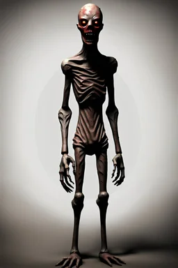 humanoid monster for a horror , silent hill style, creepy, 3d model, t-pose, full lenght